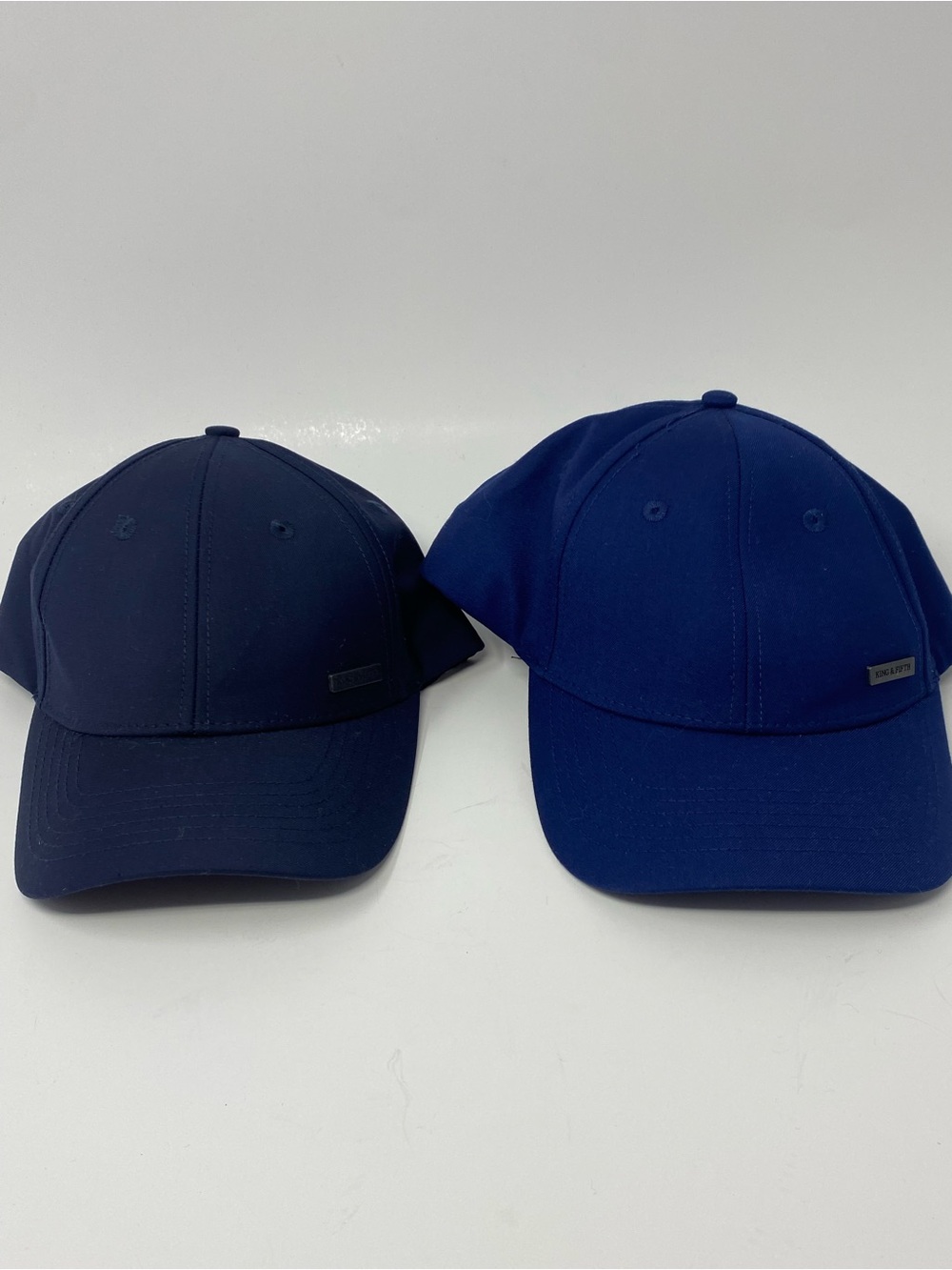 King and Fifth Hat lot of 2 Blue Baseball Adjustable Strapback